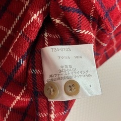 UNIQLO チェック柄シャツ　赤　の画像