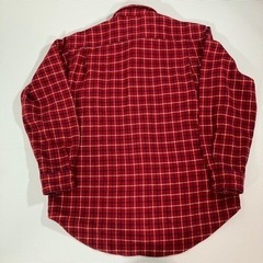 UNIQLO チェック柄シャツ　赤　の画像