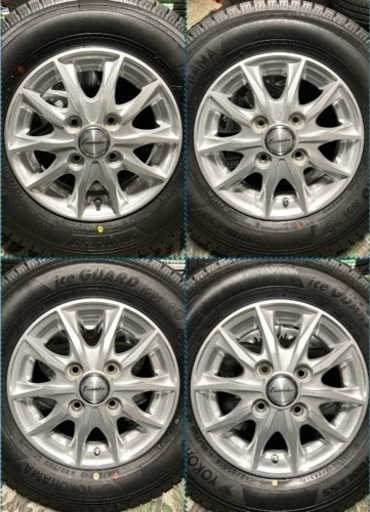 「商談中」⓴145/80R12 「145R12 6PRLT」新品冬用タイヤと中古ホイール