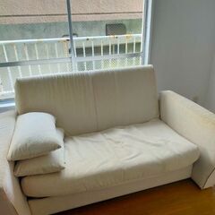 ニトリソファーベッド＋ガラス製サイドテーブル
