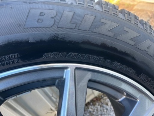 レクサス NX300h 使用 235/55R18 スタッドレスタイヤ ホイール4本セット BLIZZAK VRX