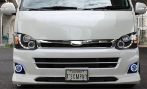 【他で売れました】ハイエース　1〜3型ワイド用バッドフェイスボンネット　白塗装済み