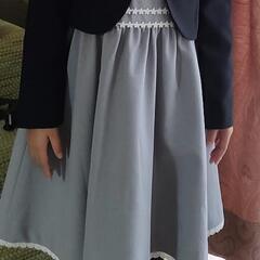 ショパン フォーマル ワンピース セレモニー 白襟 黒グレー 入園 入学120の画像