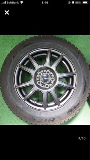 22年スタッドレス ホイール付き4本195/65R15 ハイフライ Win-turi 212 EMBELY 15インチ PCD100/