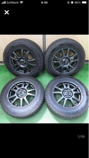 22年スタッドレス ホイール付き4本195/65R15 ハイフライ Win-turi 212 EMBELY 15インチ PCD100/5H