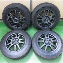 22年スタッドレス ホイール付き4本195/65R15 ハイフラ...