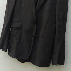 【値下げ】SUIT　SELECTスーツ上下セット　サイズＭ（165CM～172CM）　濃い茶・目立たないドット入りの画像