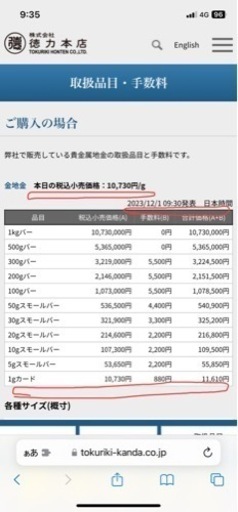 【新品】純金カレンダー　純金カード1g 1996年