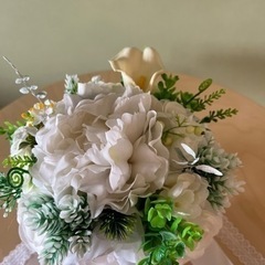 決まりました！訳あり！ウェディングブーケ　造花　白　ホワイト