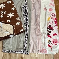 掛け布団カバー(シングルサイズ3枚、ダブルサイズ1枚)＆敷パット...