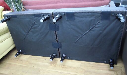 R083 ヴィンテージ&アンティークなソファーベッド合皮 3段階リクライニング 幅172cm Used・美品