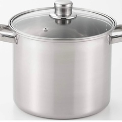 【新品未使用】パスタポット　パスタ鍋 22cm (ガラス蓋付き) SJ3120の画像