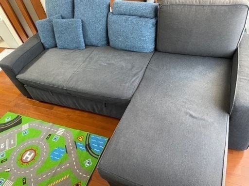 【取引中】IKEA カウチ ソファー ソファーベッド3人掛け フリーヘーテン