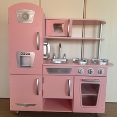 キッドクラフト　おままごと　キッチン　コストコ　ピンク