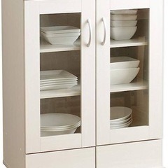 食器棚　オフホワイト　アイリスオーヤマの画像