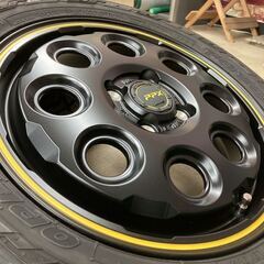 KYOHO PPX ミルエイト(Mil:8)◆未使用ホイール!!4.5J 15in +45 4/100◆TOYO オープンカントリーRT 165/60R15◆ハスラー デリカミニ D2の画像