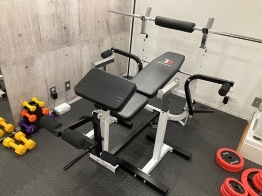 【値下げ】マルチプレスベンチ　セーフティラック　ラバーバーベルセット　ダンベル