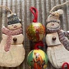 とても可愛いレトロ風　クリスマスオーナメントの画像