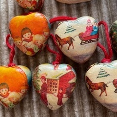 とても可愛いレトロ風　クリスマスオーナメントの画像