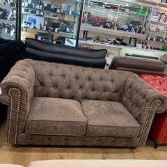 チェスターフィールドソファ ブラウン