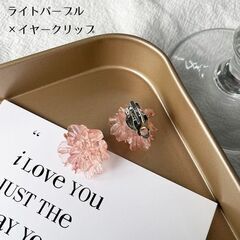 フラワー/イヤークリップイヤリング（新品）の画像