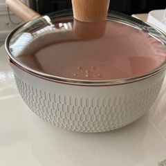 年末まで！　可愛い　片手鍋　18㎝　ガラス蓋付き