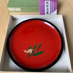 琉球漆器　7寸　盆の画像