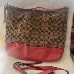 ‼️美品‼️ Coach 2wayショルダーバッグ　ブラウンxピンク