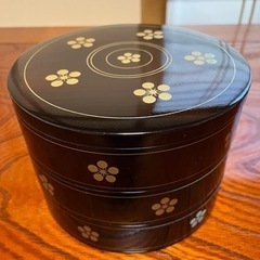 丸型三段重箱　美品　お正月・お花見に是非！