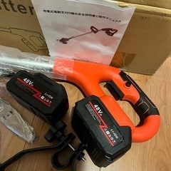 【未使用】草刈り機 バッテリー2個 芝刈り機の画像