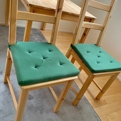 IKEA ダイニングテーブルセット パイン INGO IVAR JUSTINAの画像