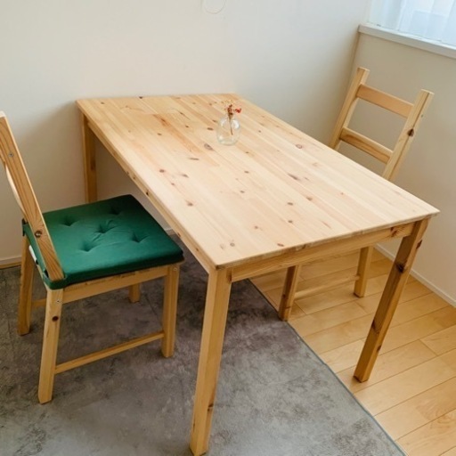 (山形市引取可)IKEA INGO インゴー　ダイニングテーブル　パイン材 廃盤品】 IKEA INGO イケア インゴー ダイニングテーブル パイン