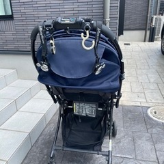 コンビ　ベビーカー　メチャカル　ハンディ　オート4キャス　シェリーネイビーの画像
