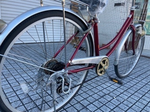 【26インチ自転車】6段変速付　前後タイヤ、サドル、前カゴ新品❗️若林自転車　浜大津店　SALE中❗️