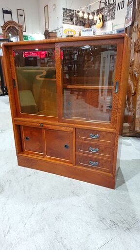 和家具｜ガラス引き戸｜茶箪笥｜茶棚 (愛品館千葉店) 東千葉の収納家具