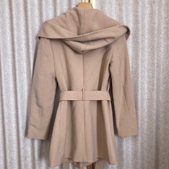 Forever21 フード付き　ベルト付き　ベージュ　ガウンコート　Sの画像