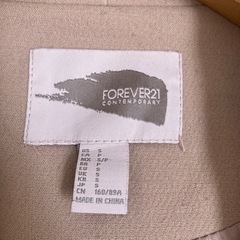 Forever21 フード付き　ベルト付き　ベージュ　ガウンコート　Sの画像
