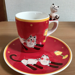 【お譲り致します】猫のコーヒーカップ　の画像