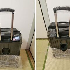 3,900円から3,000円に値下げ！ドンキホーテ同等品参考価格10,989円（税込） 未使用美品スーツケースMサイズ TSAロック搭載コーナーパッド付 スプリング付双輪キャスターの画像