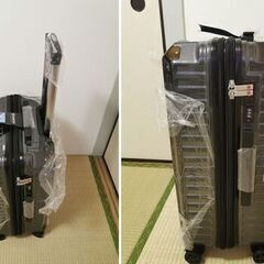 3,900円から3,000円に値下げ！ドンキホーテ同等品参考価格10,989円（税込） 未使用美品スーツケースMサイズ TSAロック搭載コーナーパッド付 スプリング付双輪キャスターの画像