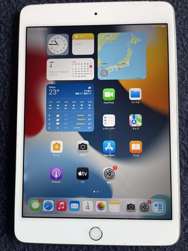 ipad mini 4 A1550 silver wi-fi+cell 16GB SIMフリー バッテリー