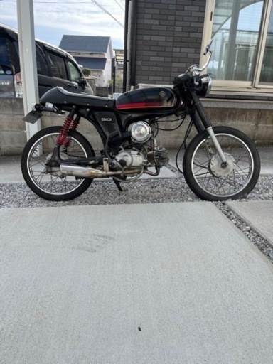YAMAHA YB50 YB-1 原付実働カスタム50cc 4mini カブ (しろ) 旭ケ丘の