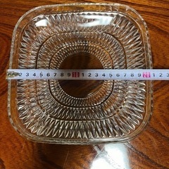 ガラス皿大　《未使用》サラダ、デザートに！小皿5枚セットも出品してますの画像
