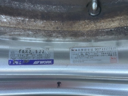 WORK 　VARIANZA ワーク　深リム　235/50R18