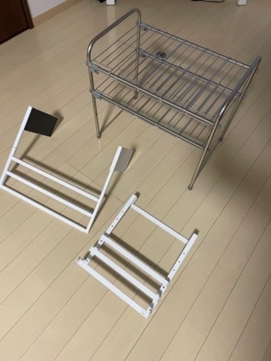スチールラック　タオル干しなど3点