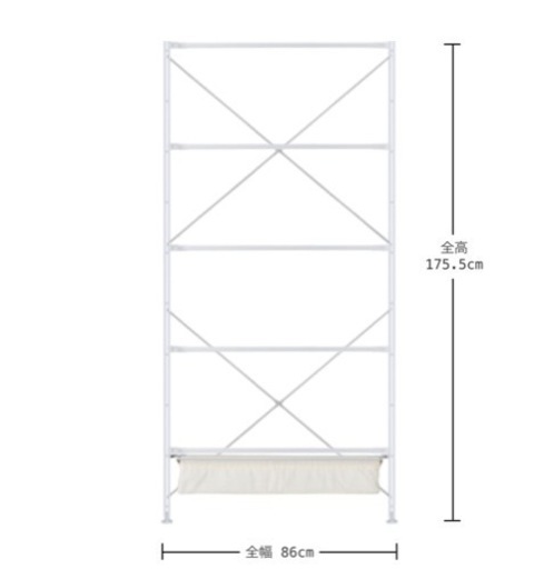 【無印良品】スチールユニットシェルフ ライトグレー