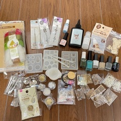 レジン　UVライト　エンボスヒーター　パーツ　ドライフラワー　セット まとめてお譲りします　の画像