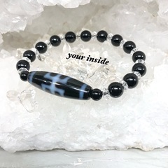 大人天珠 天然石ブレスレットの画像
