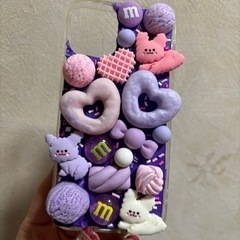 iPhoneケース　デコ電　手作り　iPhone13mini