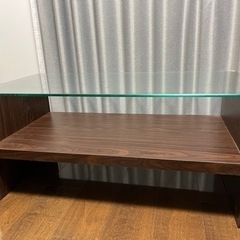テーブル HAB-621 机 つくえ ソファーテーブル ガラス天...
